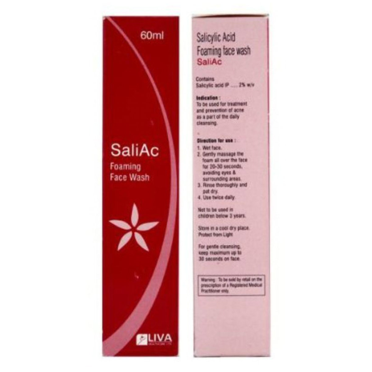 Saliac Face Wash 60 ml | Salicylic Acid | For Acne, Pack of 1 FACE WASH Saliac Face Wash 60 ml | Salicylic Acid | For Acne, Pack of 1 FACE WASH