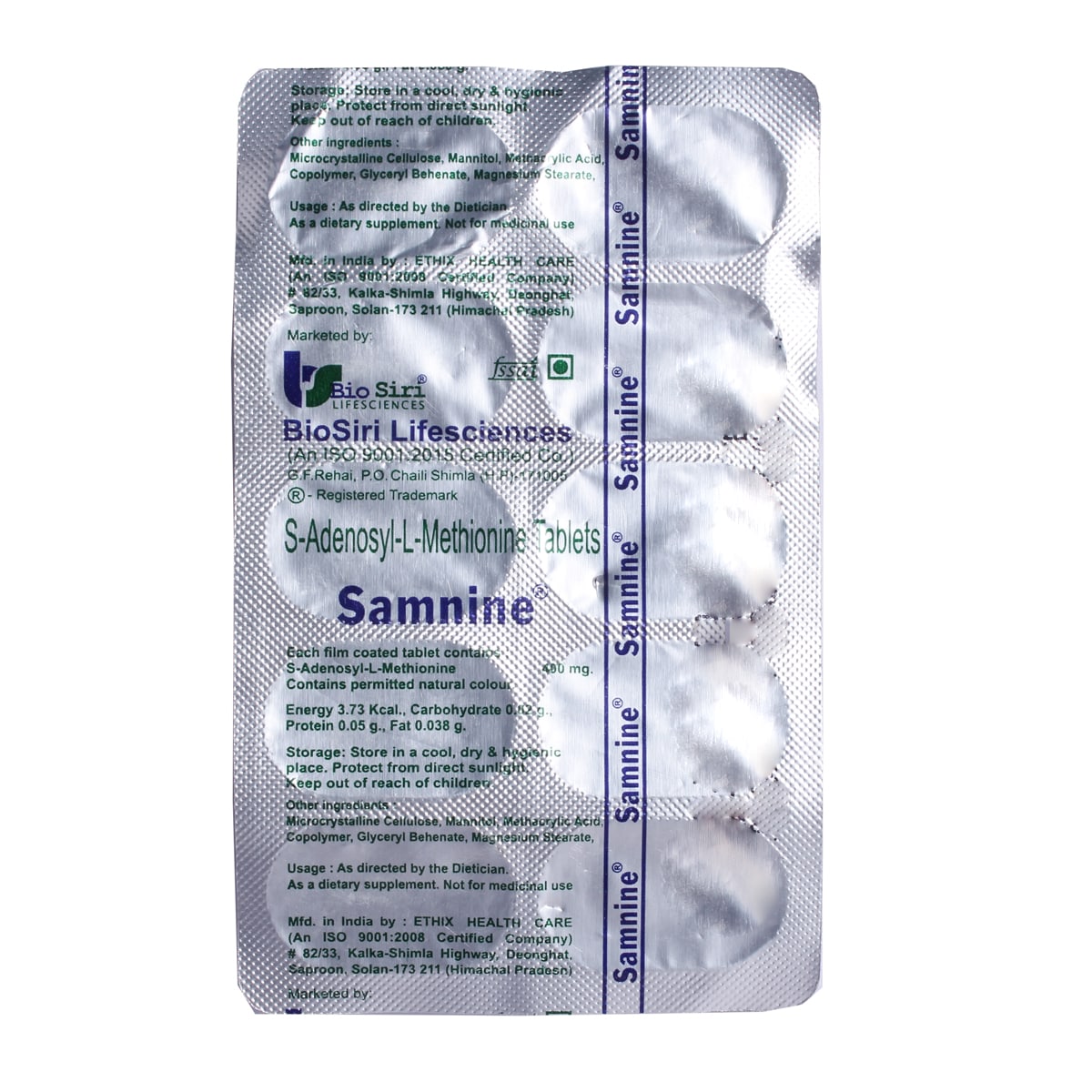 Samnine Tablet 10's, Pack of 10 TabletS Samnine Tablet 10's, Pack of 10 TabletS
