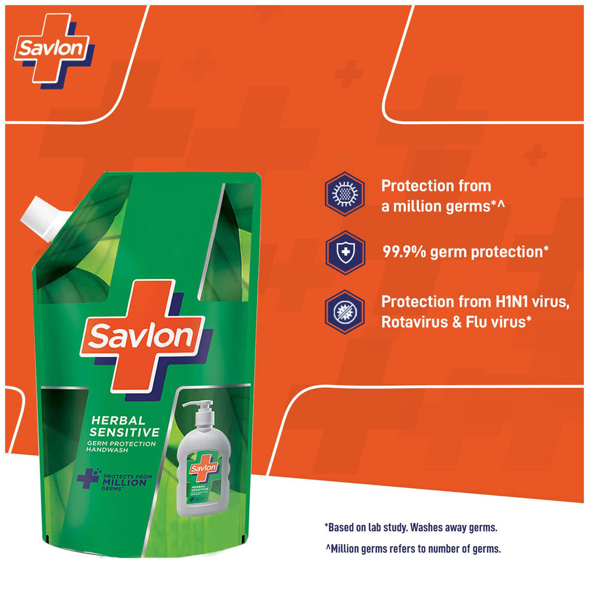 Savlon Herbal Sensitive Germ Protection Handwash 750 ml Refill Pack | With Silver Nano Particles | Provides Germ Protection| For All Skin Type, Pack of 1 Savlon Herbal Sensitive Germ Protection Handwash 750 ml Refill Pack | With Silver Nano Particles | Provides Germ Protection| For All Skin Type, Pack of 1