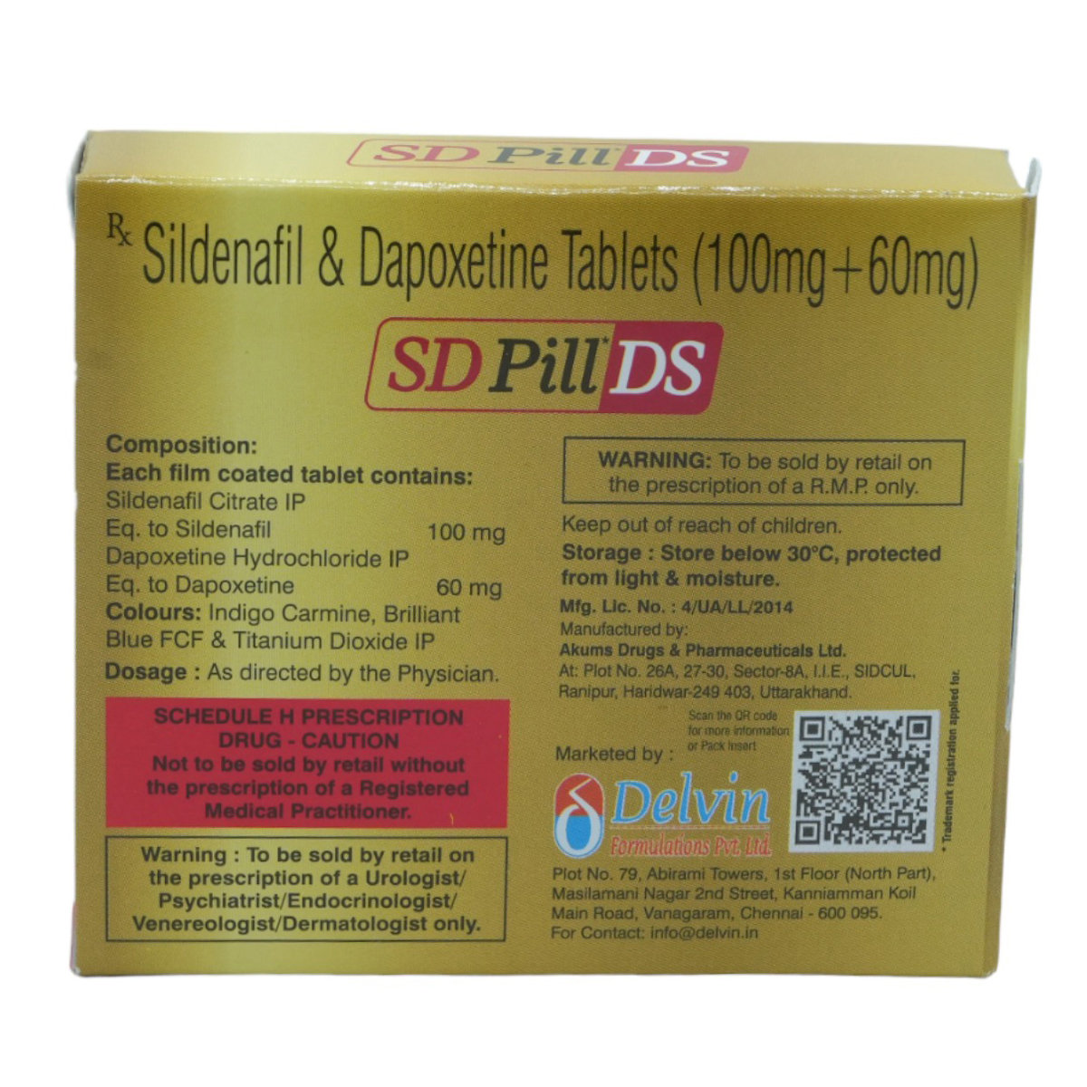 SD Pill DS Tablet 4's, Pack of 4 SD Pill DS Tablet 4's, Pack of 4