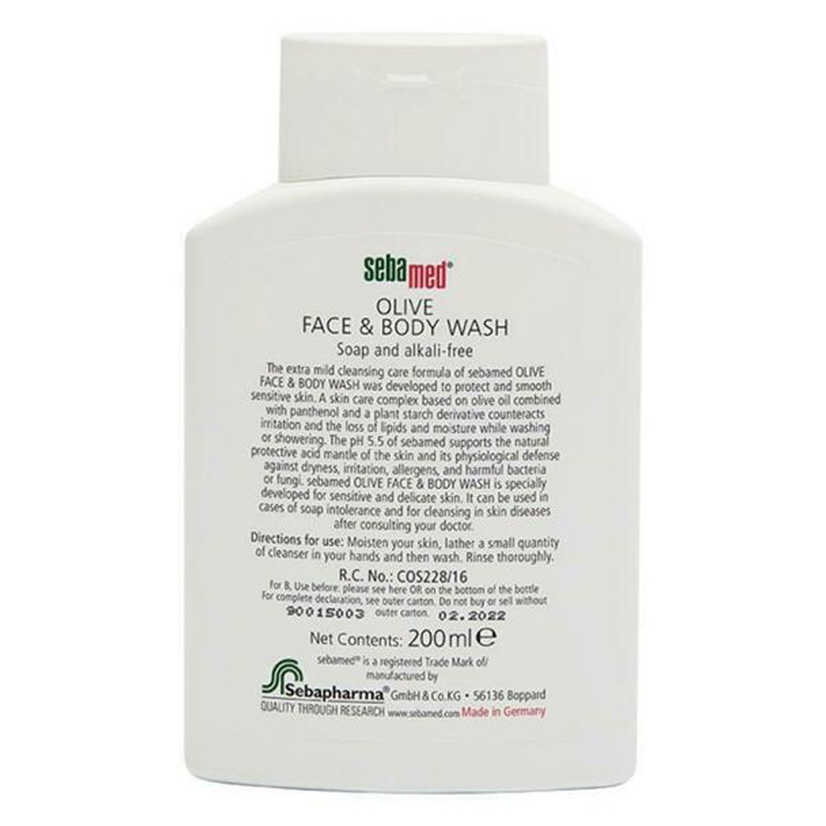 Sebamed Olive Face & Body Wash 200 ml | Olive Oil & Panthenol | Provides Skin Nourishment | Soap Free | For Sensitive, Dry Skin, Pack of 1 Sebamed Olive Face & Body Wash 200 ml | Olive Oil & Panthenol | Provides Skin Nourishment | Soap Free | For Sensitive, Dry Skin, Pack of 1