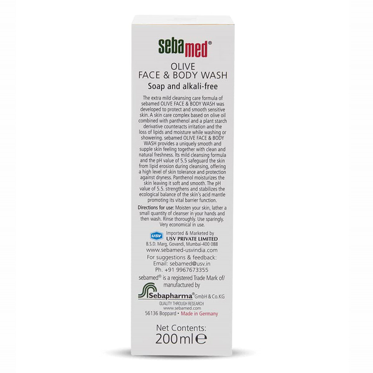 Sebamed Olive Face & Body Wash 200 ml | Olive Oil & Panthenol | Provides Skin Nourishment | Soap Free | For Sensitive, Dry Skin, Pack of 1 Sebamed Olive Face & Body Wash 200 ml | Olive Oil & Panthenol | Provides Skin Nourishment | Soap Free | For Sensitive, Dry Skin, Pack of 1