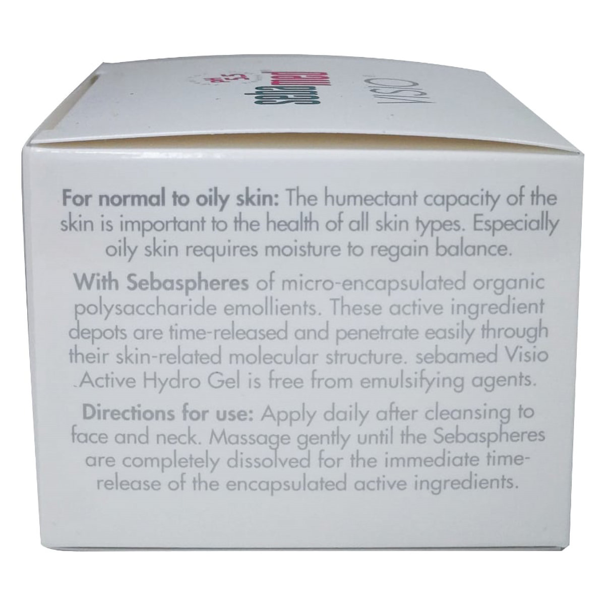 Sebamed Visio Active Hydro Gel 50 ml | With Hyaluron Complex | For Normal To Oily Skin, Pack of 1 Sebamed Visio Active Hydro Gel 50 ml | With Hyaluron Complex | For Normal To Oily Skin, Pack of 1