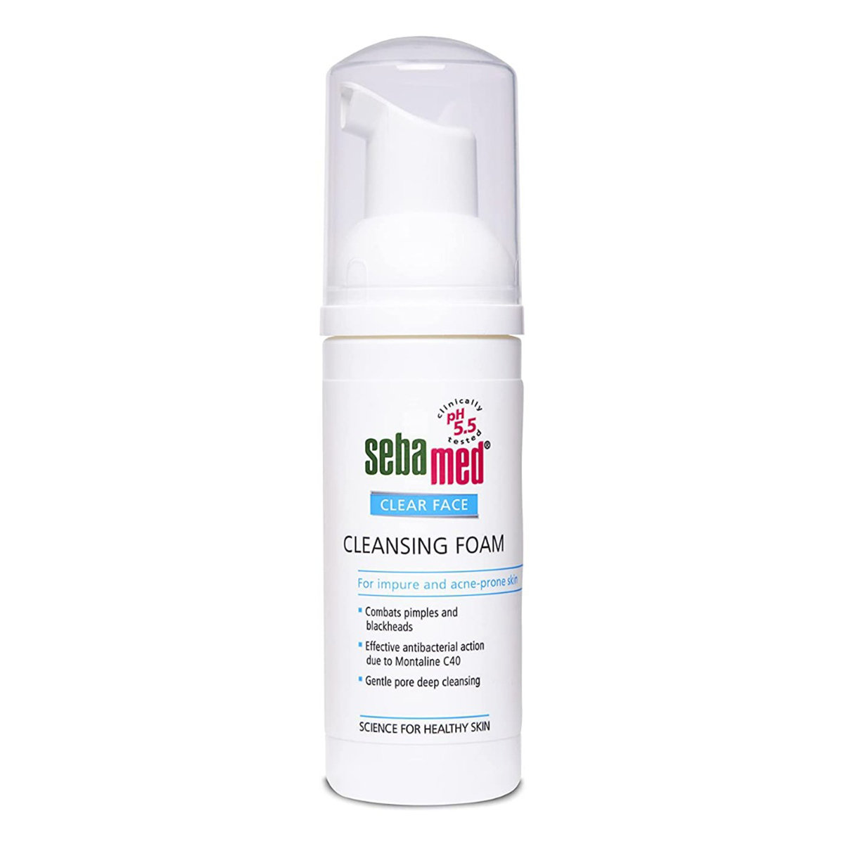 Sebamed Clear Face Cleansing Foam 50 ml | Combats Pimple & Blackheads | Gentle Deep Pore Cleansing | For Impure & Acne prone Skin, Pack of 1 Sebamed Clear Face Cleansing Foam 50 ml | Combats Pimple & Blackheads | Gentle Deep Pore Cleansing | For Impure & Acne prone Skin, Pack of 1