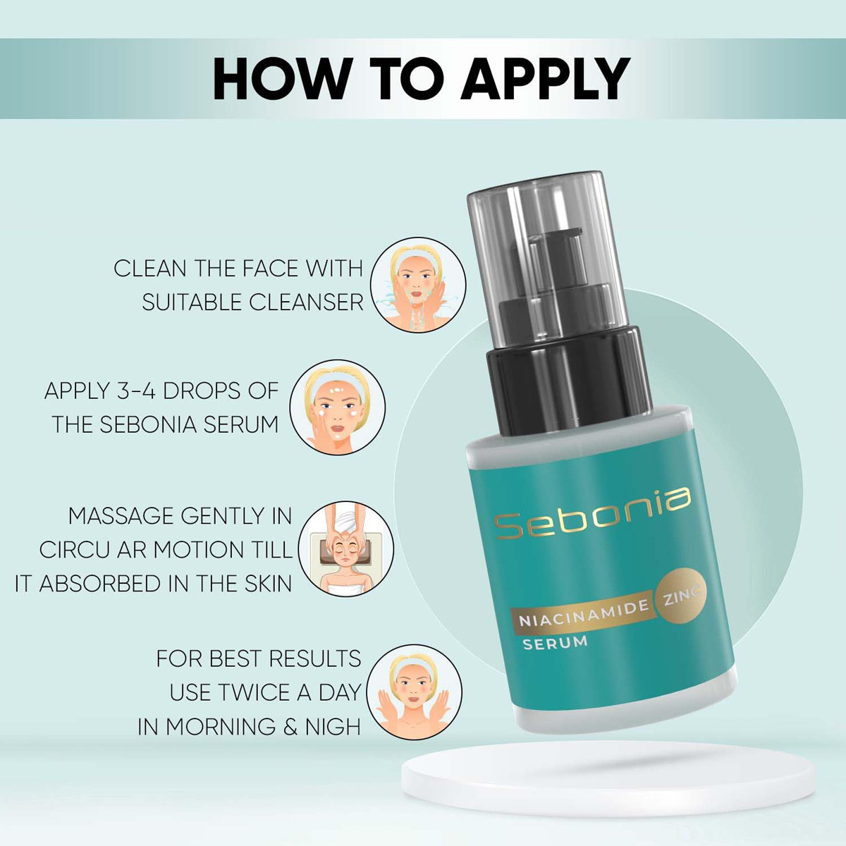 Sebonia Serum 20 ml | Niacinamide & Zinc | Reduces Acne Spots & Blemishes | Controls Excess Oil & Refines Pore | Lightweight & Non Oily, Pack of 1 Sebonia Serum 20 ml | Niacinamide & Zinc | Reduces Acne Spots & Blemishes | Controls Excess Oil & Refines Pore | Lightweight & Non Oily, Pack of 1