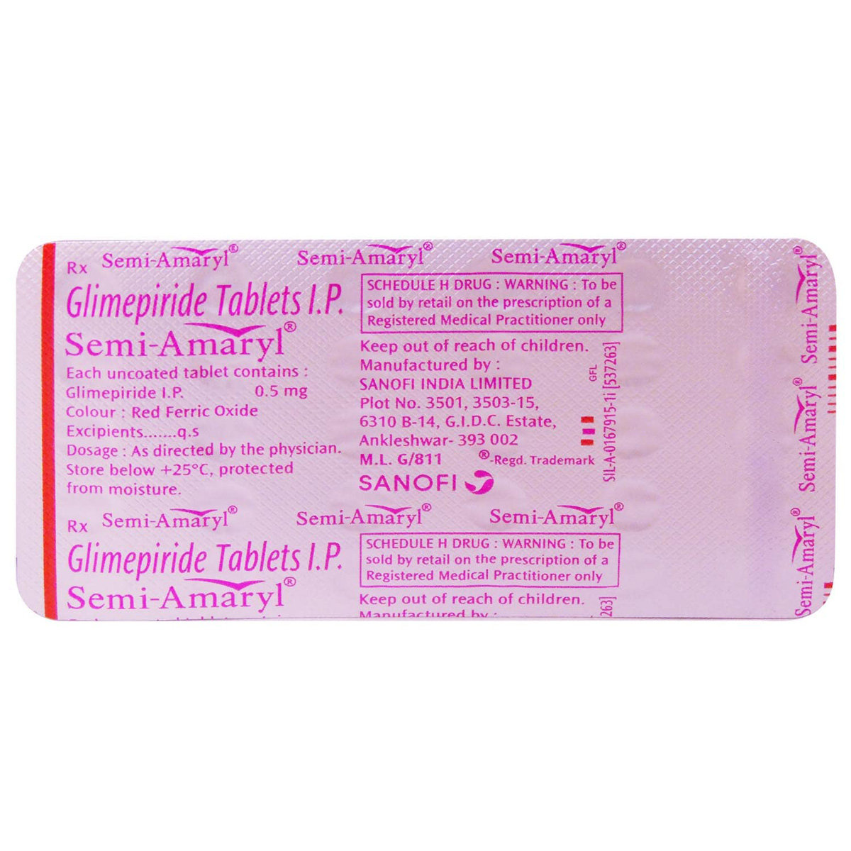 Semi-Amaryl Tablet 30's, Pack of 30 TABLETS Semi-Amaryl Tablet 30's, Pack of 30 TABLETS
