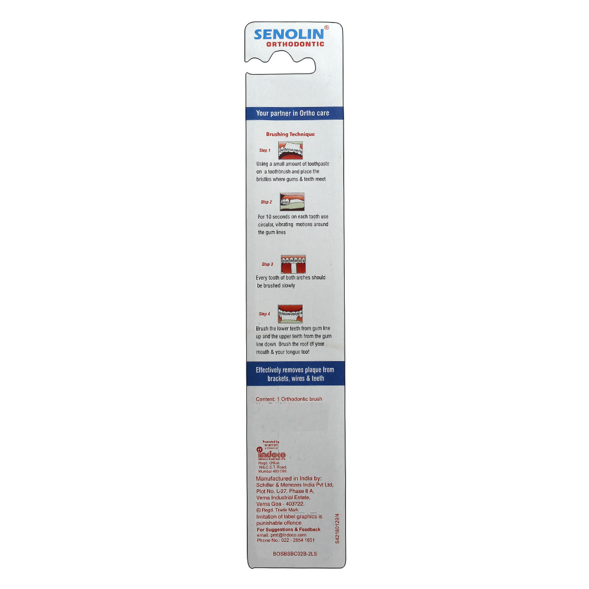 Senolin Orthodontic Toothbrush, 1 Count, Pack of 1 Senolin Orthodontic Toothbrush, 1 Count, Pack of 1