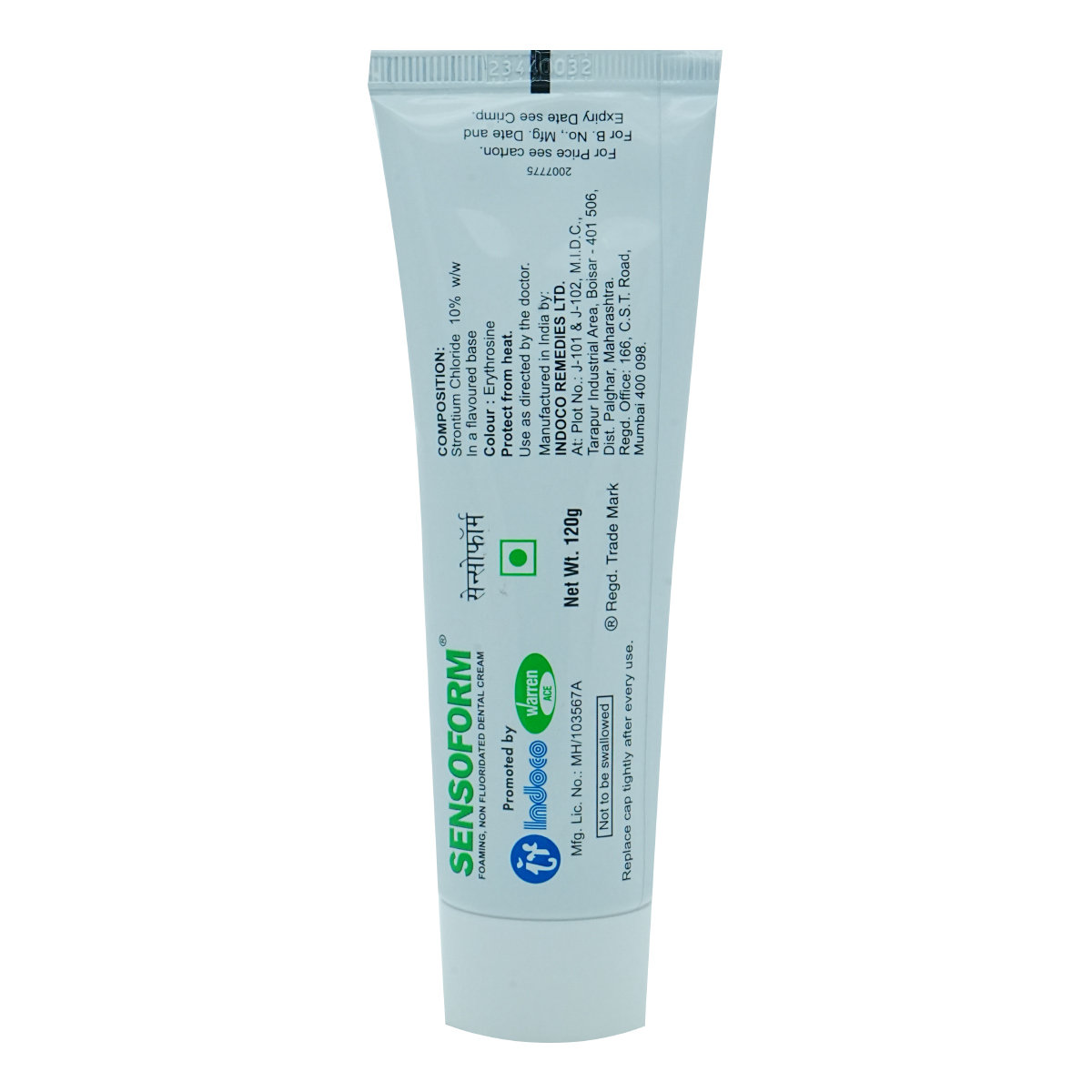 Sensoform Medicated Dental Cream 120 gm, Pack of 1 Cream Sensoform Medicated Dental Cream 120 gm, Pack of 1 Cream