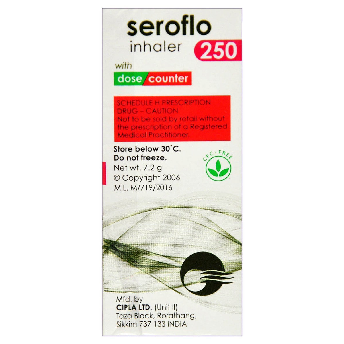 Seroflo 250 Inhaler 120 mdi, Pack of 1 Seroflo 250 Inhaler 120 mdi, Pack of 1