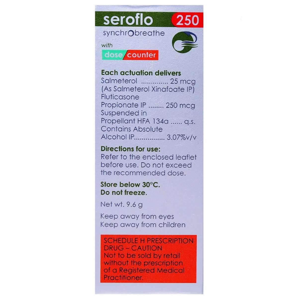 Seroflo 250 Synchrobreathe, Pack of 1 INHALER Seroflo 250 Synchrobreathe, Pack of 1 INHALER