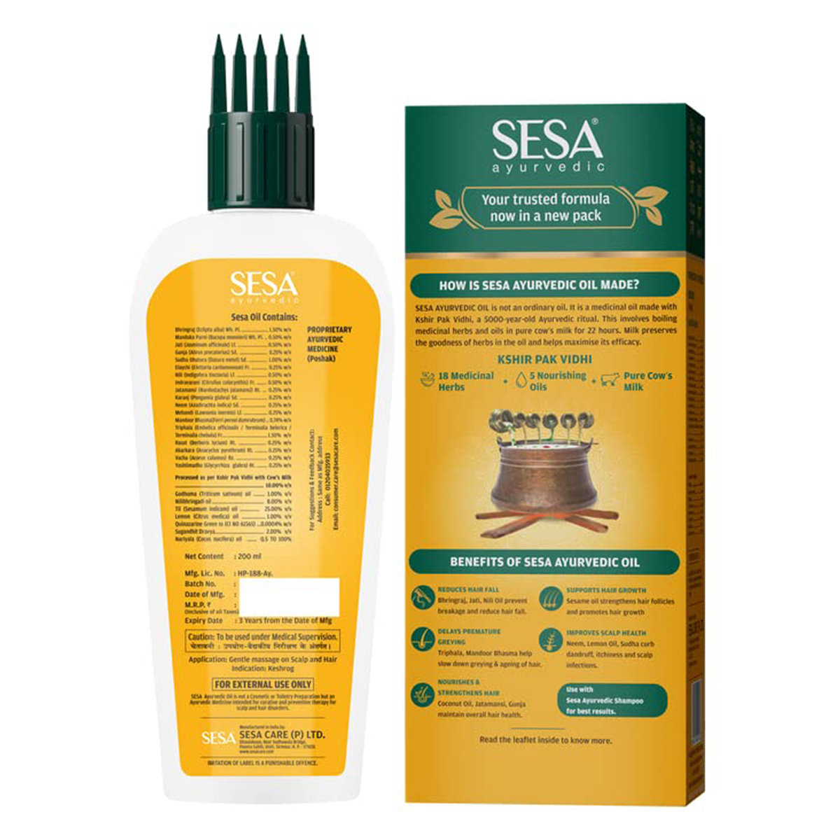 Sesa Ayurvedic Hair Oil, 200 ml, Pack of 1 Sesa Ayurvedic Hair Oil, 200 ml, Pack of 1