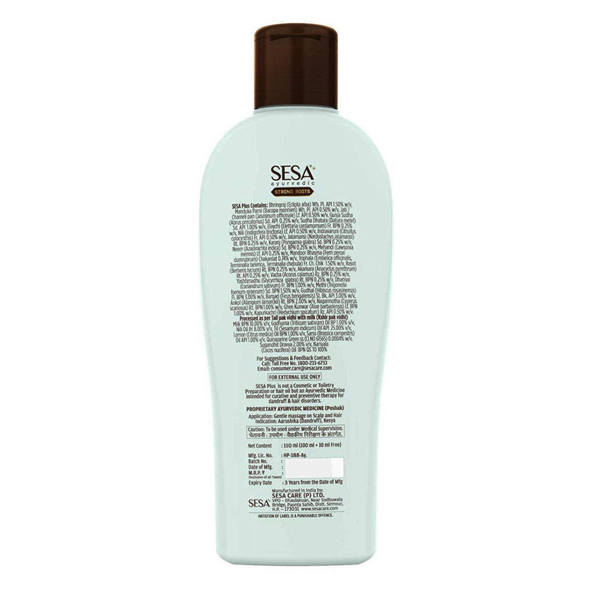 Sesa Ayurvedic Strong Roots Herbal Hair Oil, 110 ml, Pack of 1 Sesa Ayurvedic Strong Roots Herbal Hair Oil, 110 ml, Pack of 1