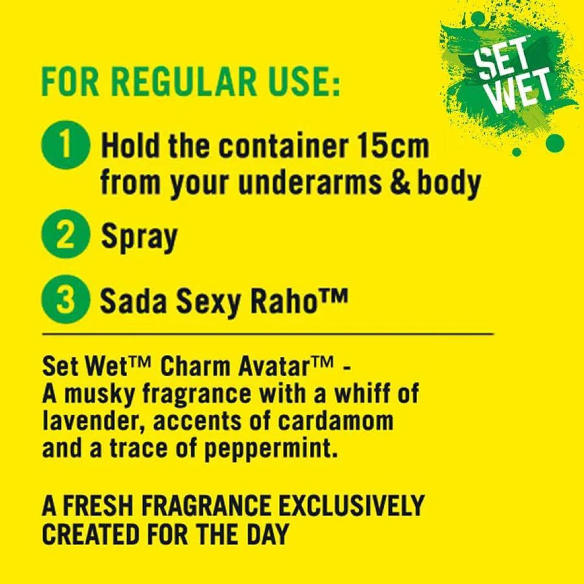 Set Wet Charm Avatar Deodorant Body Spray, 150 ml, Pack of 1 Set Wet Charm Avatar Deodorant Body Spray, 150 ml, Pack of 1
