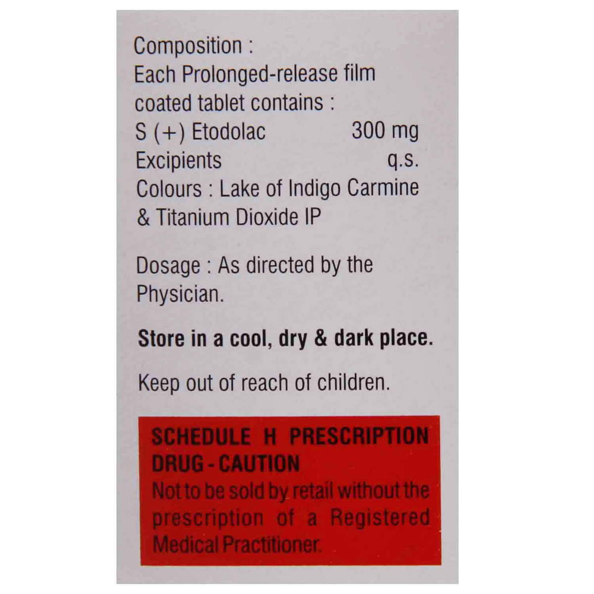 Setolac 300 ER Tablet 10's, Pack of 10 TABLETS Setolac 300 ER Tablet 10's, Pack of 10 TABLETS