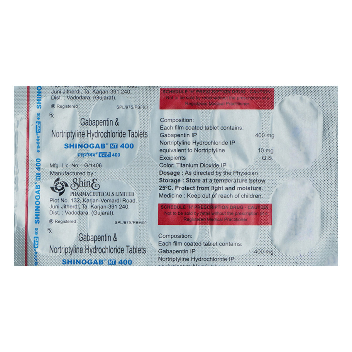 Shinogab NT 400 Tablet 10's, Pack of 10 TabletS Shinogab NT 400 Tablet 10's, Pack of 10 TabletS