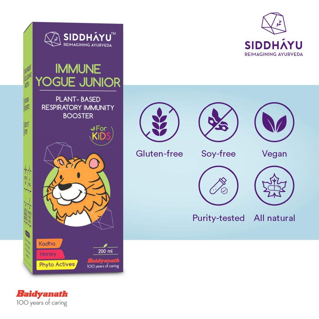 Siddhayu Immune Yogue Junior Syrup for Kids, 200 ml, Pack of 1 Siddhayu Immune Yogue Junior Syrup for Kids, 200 ml, Pack of 1