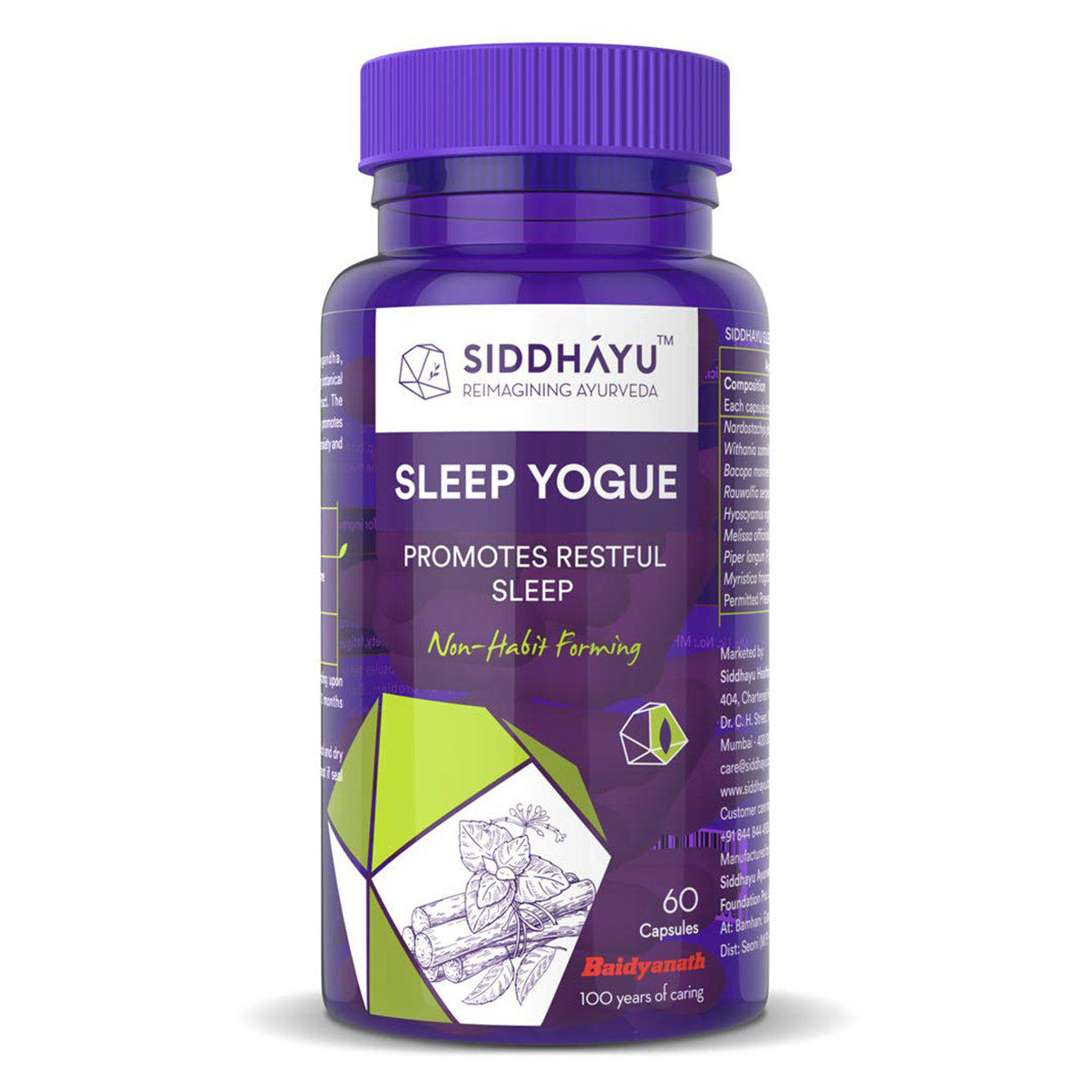 Siddhayu Sleep Yogue for Restful Sleep, 60 Capsules, Pack of 1 Siddhayu Sleep Yogue for Restful Sleep, 60 Capsules, Pack of 1