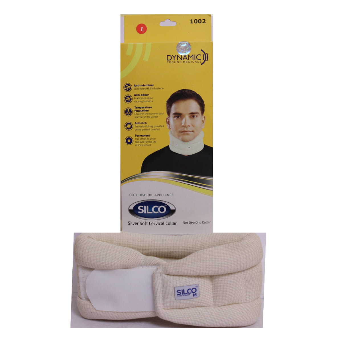 Dyna Silver Cervical Collar Large, 1 Count, Pack of 1 Dyna Silver Cervical Collar Large, 1 Count, Pack of 1