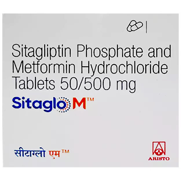 Sitaglo M 50 mg/500 mg Tablet 15's, Pack of 15 TabletS Sitaglo M 50 mg/500 mg Tablet 15's, Pack of 15 TabletS