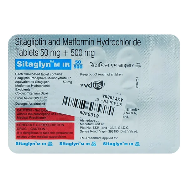 Sitaglyn M IR 50/500 Tablet 10's, Pack of 10 TabletS