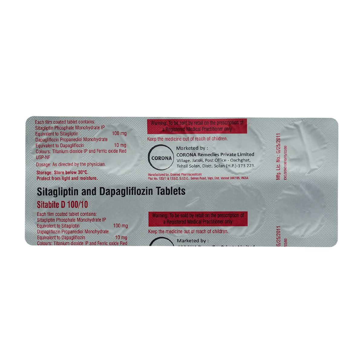 Sitabite D 100 mg/10 mg Tablet 10's, Pack of 10 Sitabite D 100 mg/10 mg Tablet 10's, Pack of 10