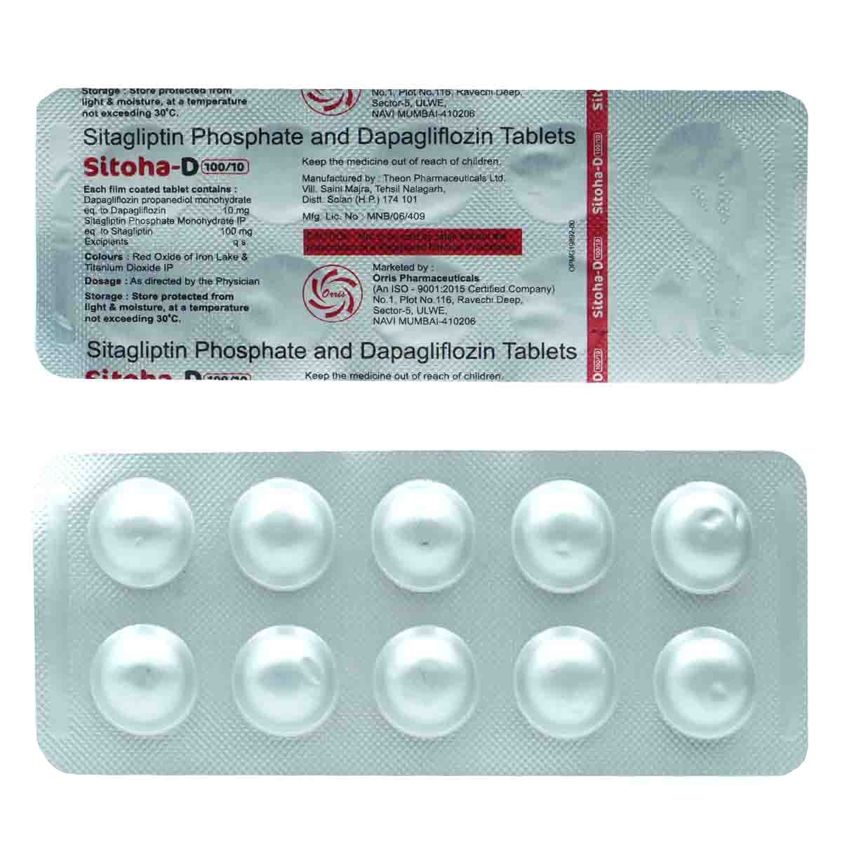 Sitoha-D 100/10 Tablet 10's, Pack of 10 Sitoha-D 100/10 Tablet 10's, Pack of 10