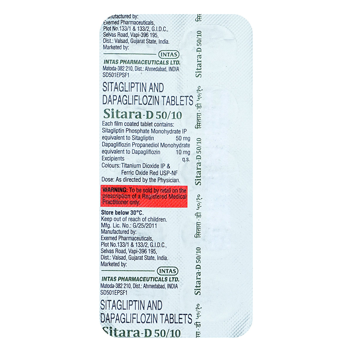 Sitara-D 50/10 Tablet 10's, Pack of 10 Sitara-D 50/10 Tablet 10's, Pack of 10
