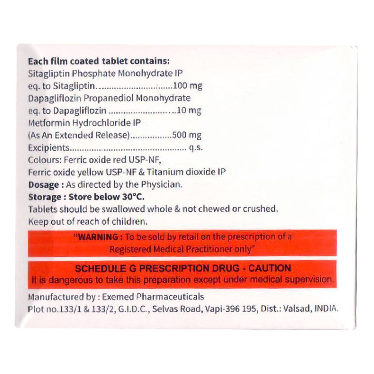 Sitahenz-DM 500 Tablet 10's, Pack of 10 TABLETS Sitahenz-DM 500 Tablet 10's, Pack of 10 TABLETS