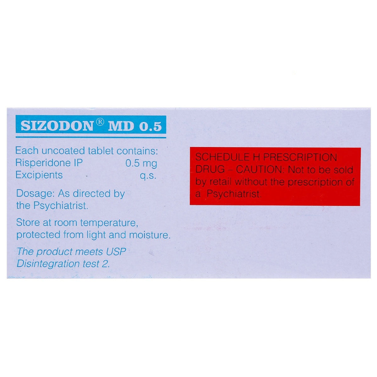 Sizodon MD 0.5 Tablet 10's, Pack of 10 TABLETS Sizodon MD 0.5 Tablet 10's, Pack of 10 TABLETS