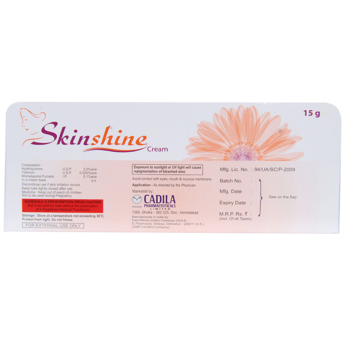 Skinshine Cream 15 gm, Pack of 1 CREAM Skinshine Cream 15 gm, Pack of 1 CREAM