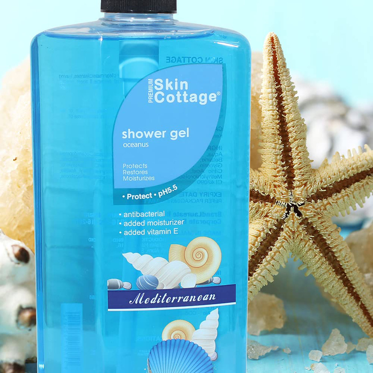 Skin Cottage Oceanus Shower Gel 400 ml | With Sea Minerals | Gently Cleanses, Protects & Moisturises | Protects Against Bacteria | Aquatic Ocean Fragrance | pH 5.5, Pack of 1 Skin Cottage Oceanus Shower Gel 400 ml | With Sea Minerals | Gently Cleanses, Protects & Moisturises | Protects Against Bacteria | Aquatic Ocean Fragrance | pH 5.5, Pack of 1