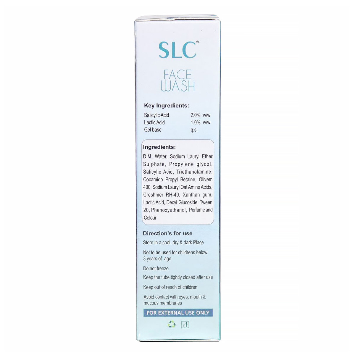 SLC Face Wash 50 gm | Slaicylic And Lactic Acid | Prevents Acne, Pack of 1 SLC Face Wash 50 gm | Slaicylic And Lactic Acid | Prevents Acne, Pack of 1