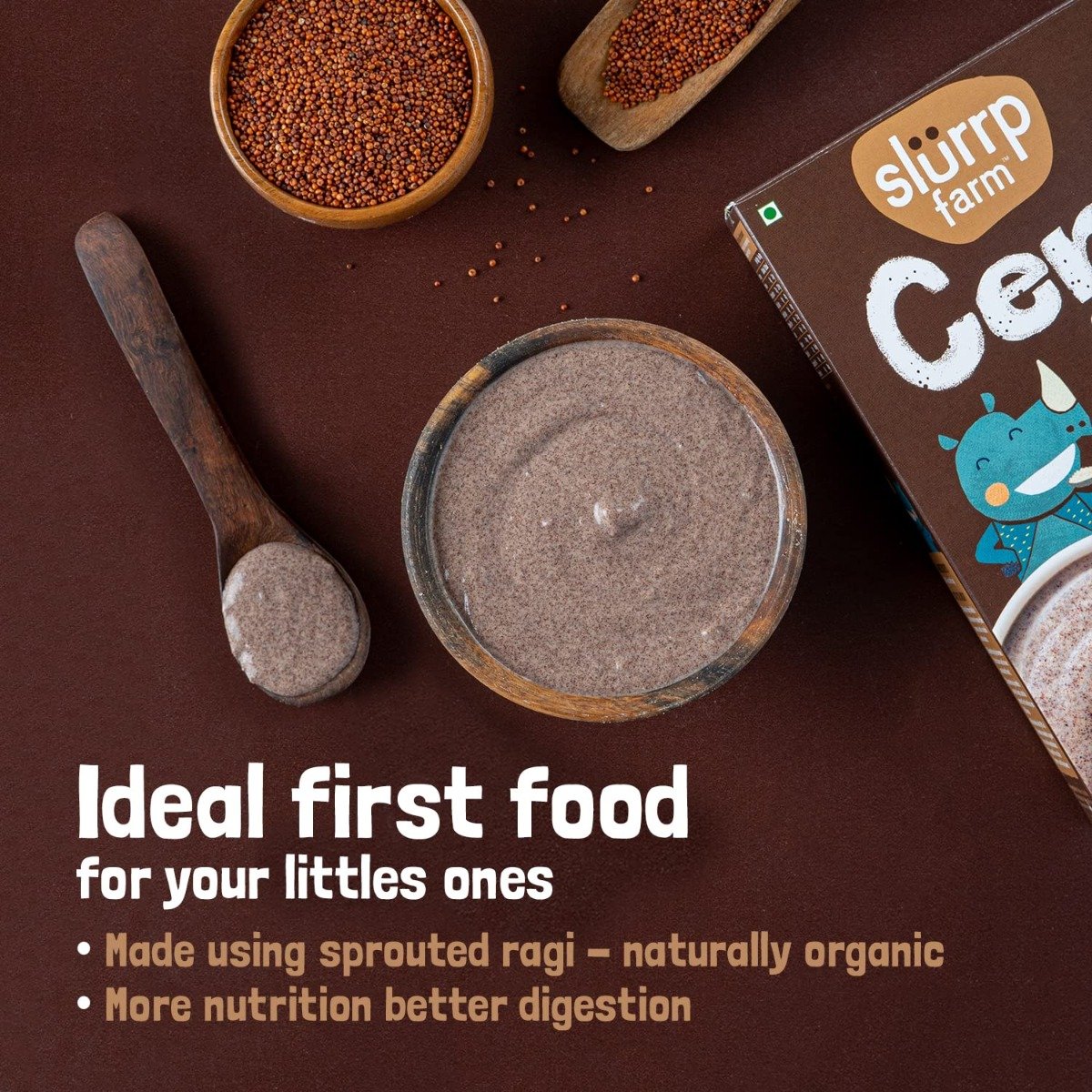 Slurrp Farm Sprouted Ragi Baby Cereal, 250 gm, Pack of 1 Slurrp Farm Sprouted Ragi Baby Cereal, 250 gm, Pack of 1