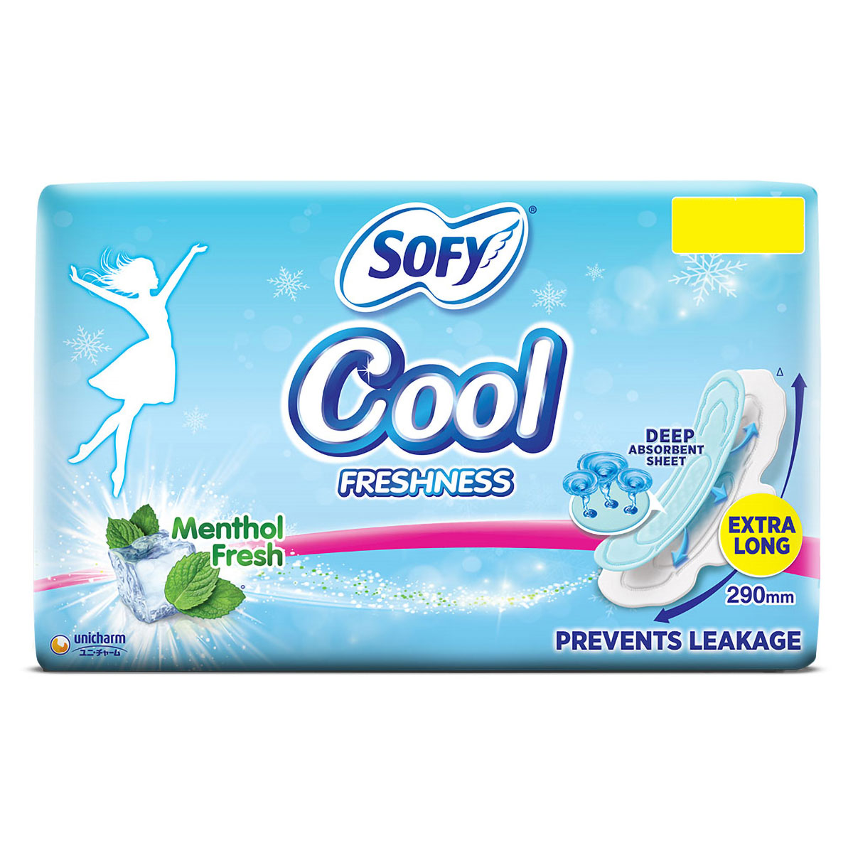 Sofy Cool Freshness Menthol Fresh Sanitary Pads XL, 30 Count, Pack of 1 Sofy Cool Freshness Menthol Fresh Sanitary Pads XL, 30 Count, Pack of 1