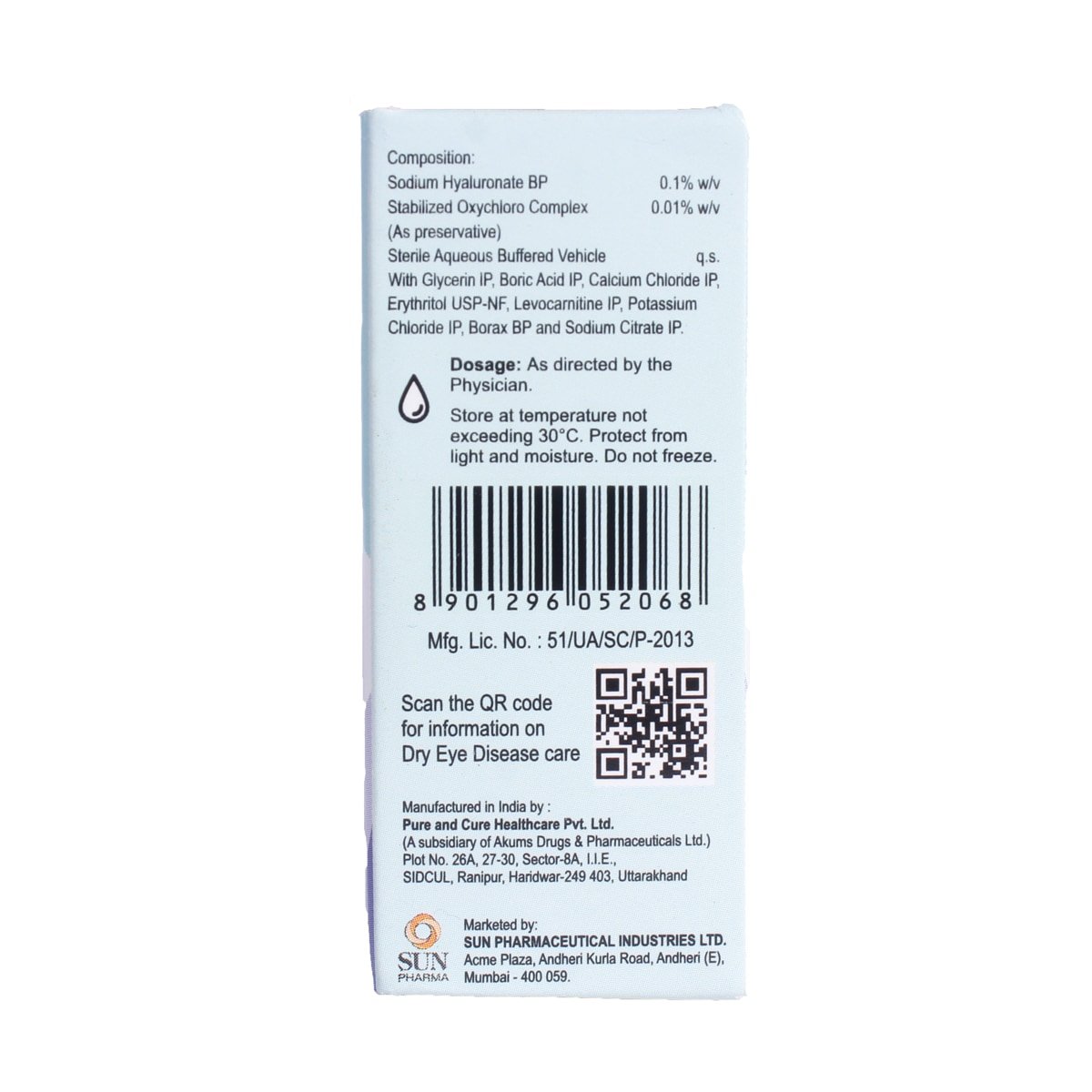 Soha 0.1% Eye Drops 5 ml, Pack of 1 EYE DROPS Soha 0.1% Eye Drops 5 ml, Pack of 1 EYE DROPS