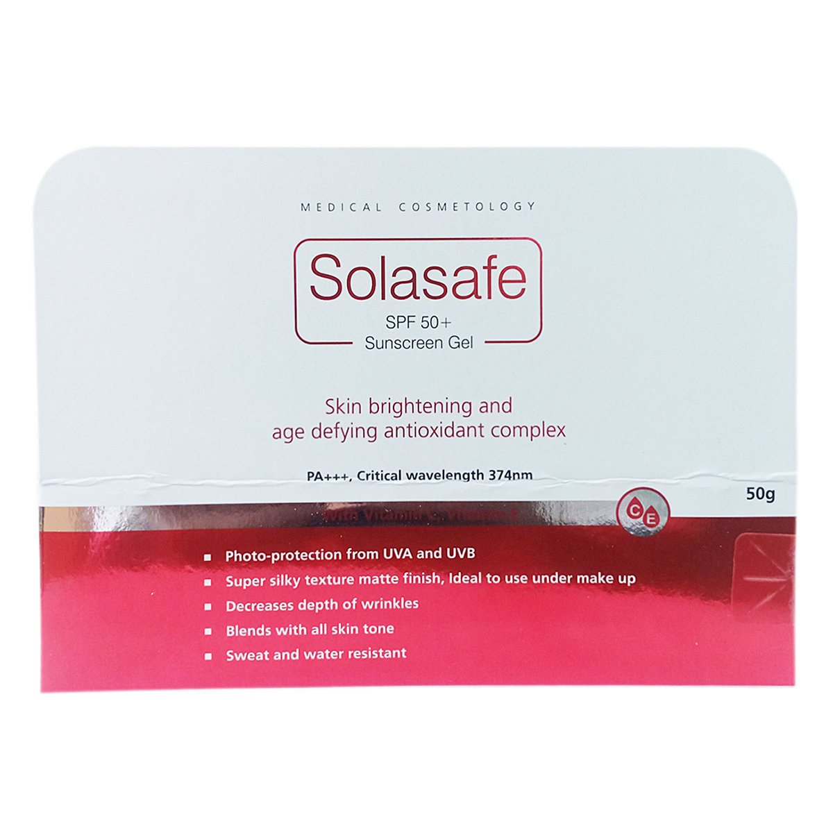 Solasafe Spf 50+ Silicone Sunscreen Gel 50 gm, Pack of 1 Solasafe Spf 50+ Silicone Sunscreen Gel 50 gm, Pack of 1