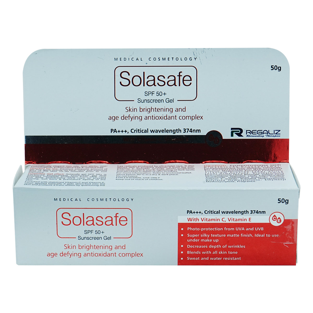 Solasafe SPF 50+ Sunscreen Gel 50 gm, Pack of 1 Solasafe SPF 50+ Sunscreen Gel 50 gm, Pack of 1