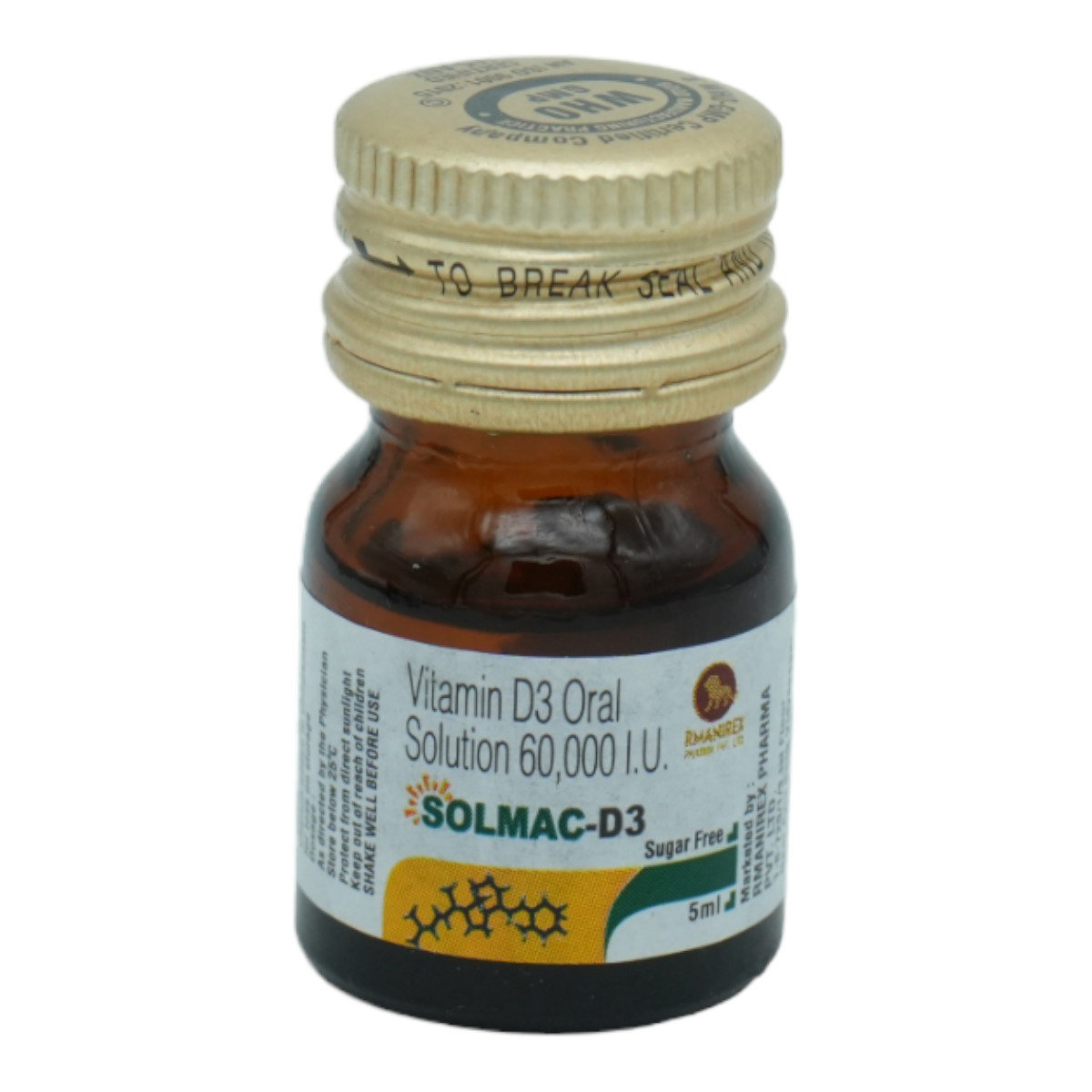 Solmac-D3 Sugar Free Solution 5 ml, Pack of 1 Solution Solmac-D3 Sugar Free Solution 5 ml, Pack of 1 Solution