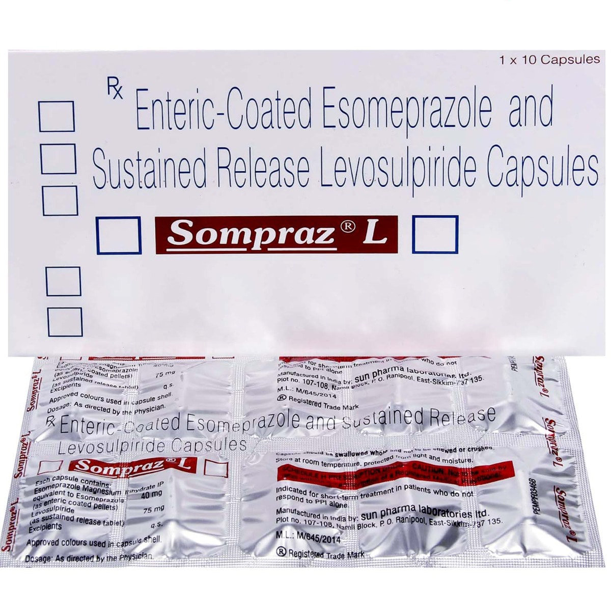 Sompraz L Capsule 10's, Pack of 10 CAPSULES Sompraz L Capsule 10's, Pack of 10 CAPSULES