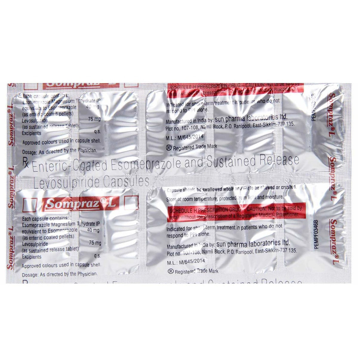 Sompraz L Capsule 10's, Pack of 10 CAPSULES Sompraz L Capsule 10's, Pack of 10 CAPSULES