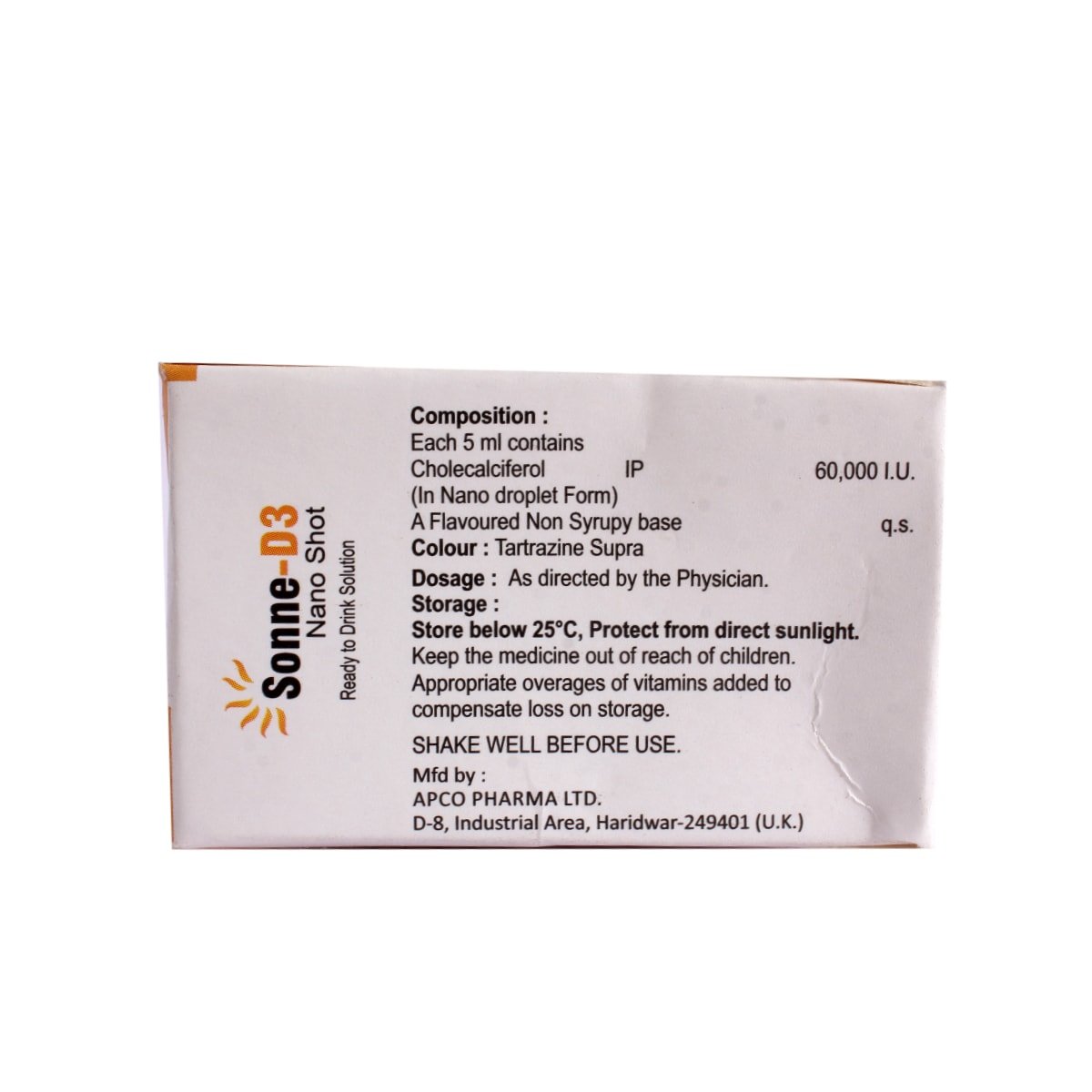 Sonne-D3 Nano Sugar Free Mango Oral Solution 4 x 5 ml, Pack of 4 Sonne-D3 Nano Sugar Free Mango Oral Solution 4 x 5 ml, Pack of 4