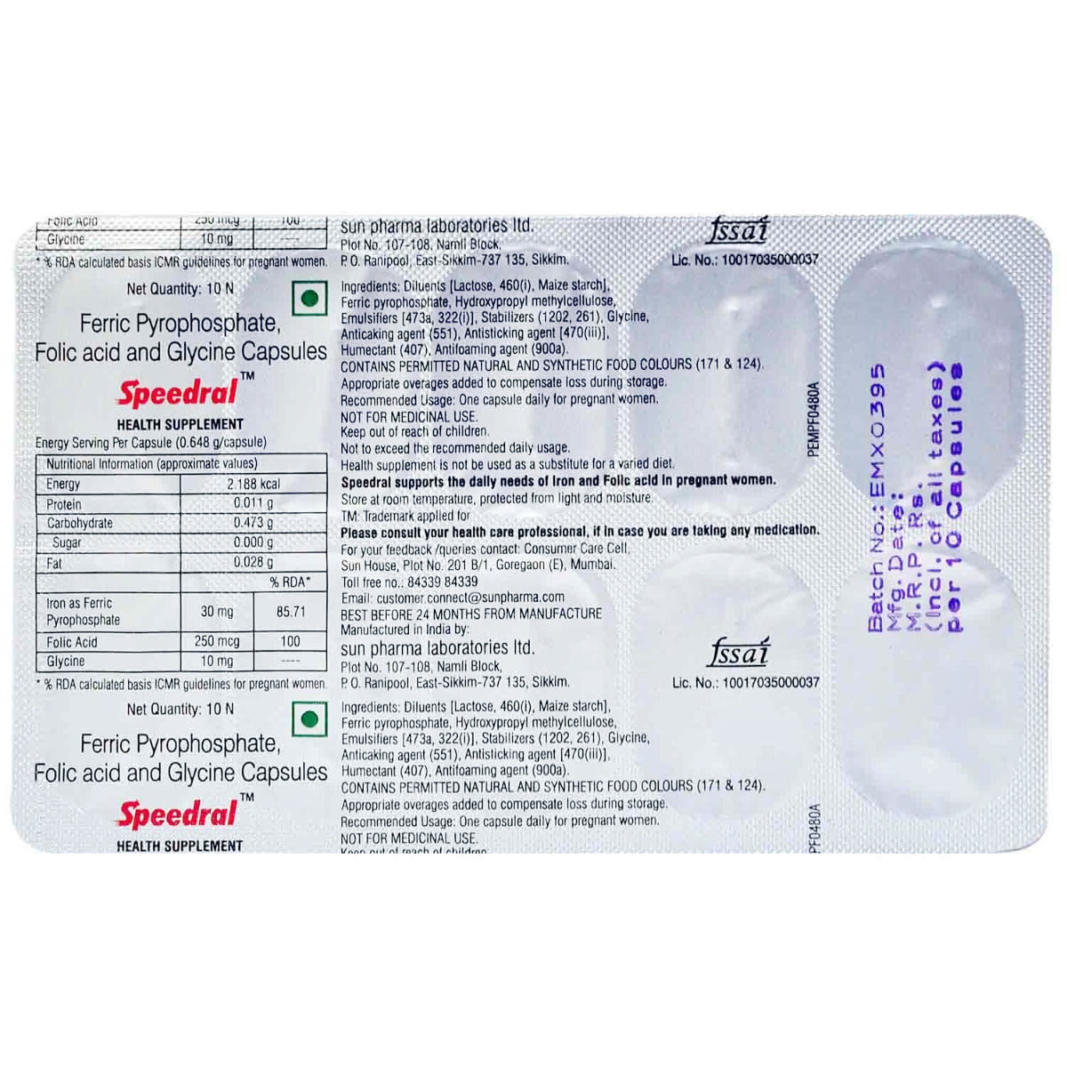 Speedral Capsule 10's, Pack of 10 CAPSULES Speedral Capsule 10's, Pack of 10 CAPSULES