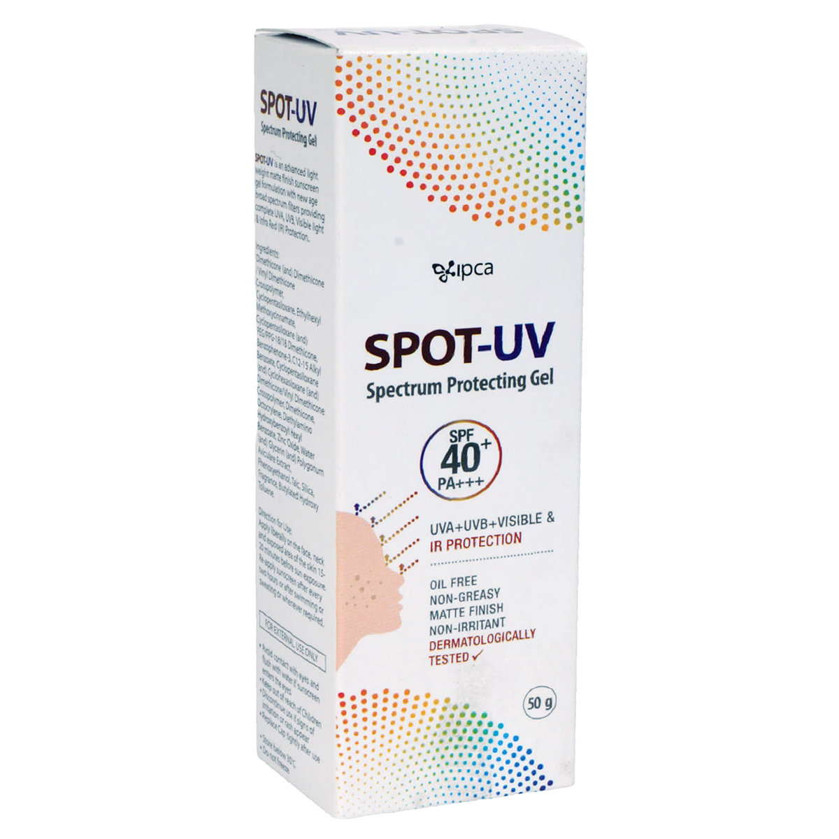 Spot-UV Spf 40+ Pa+++ Spectrum Protecting Gel 50 gm, Pack of 1 Spot-UV Spf 40+ Pa+++ Spectrum Protecting Gel 50 gm, Pack of 1