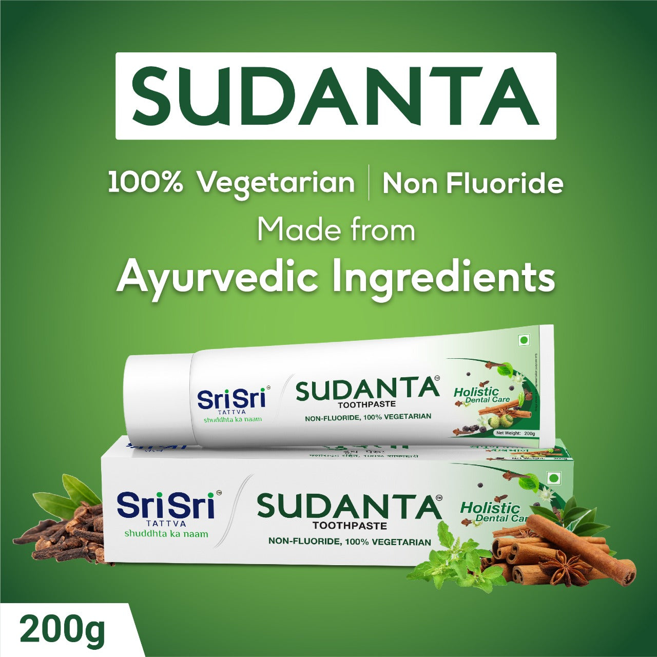 Sri Sri Tattva Sudanta Toothpaste, 200 gm, Pack of 1 Sri Sri Tattva Sudanta Toothpaste, 200 gm, Pack of 1