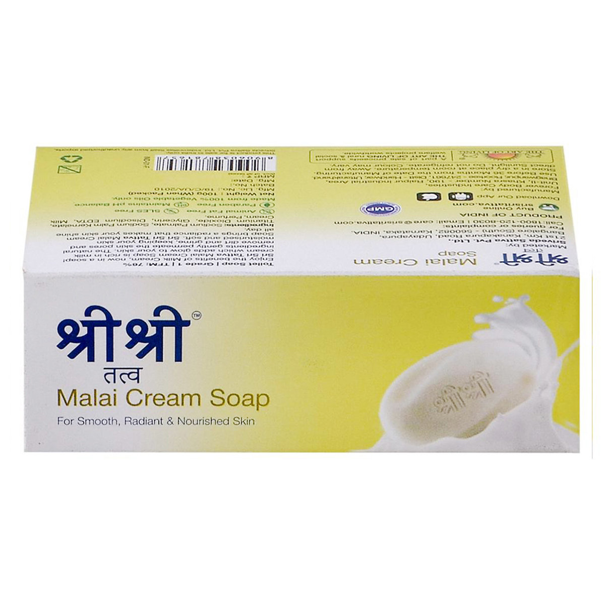 Sri Sri Tattva Malai Cream Soap 100 gm | For Smooth, Radiant & Nourished Skin, Pack of 1 Sri Sri Tattva Malai Cream Soap 100 gm | For Smooth, Radiant & Nourished Skin, Pack of 1
