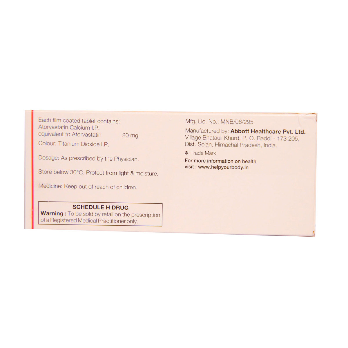 Stator 20 Tablet 15's, Pack of 15 TABLETS Stator 20 Tablet 15's, Pack of 15 TABLETS