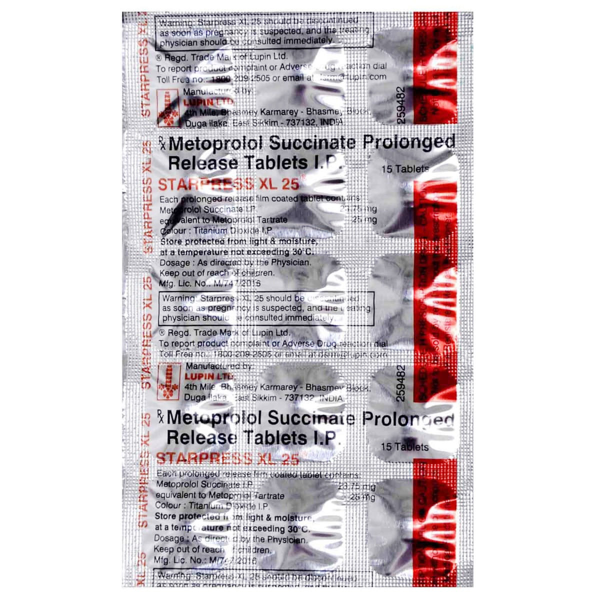 Starpress XL 25 Tablet 15's, Pack of 15 TABLETS Starpress XL 25 Tablet 15's, Pack of 15 TABLETS