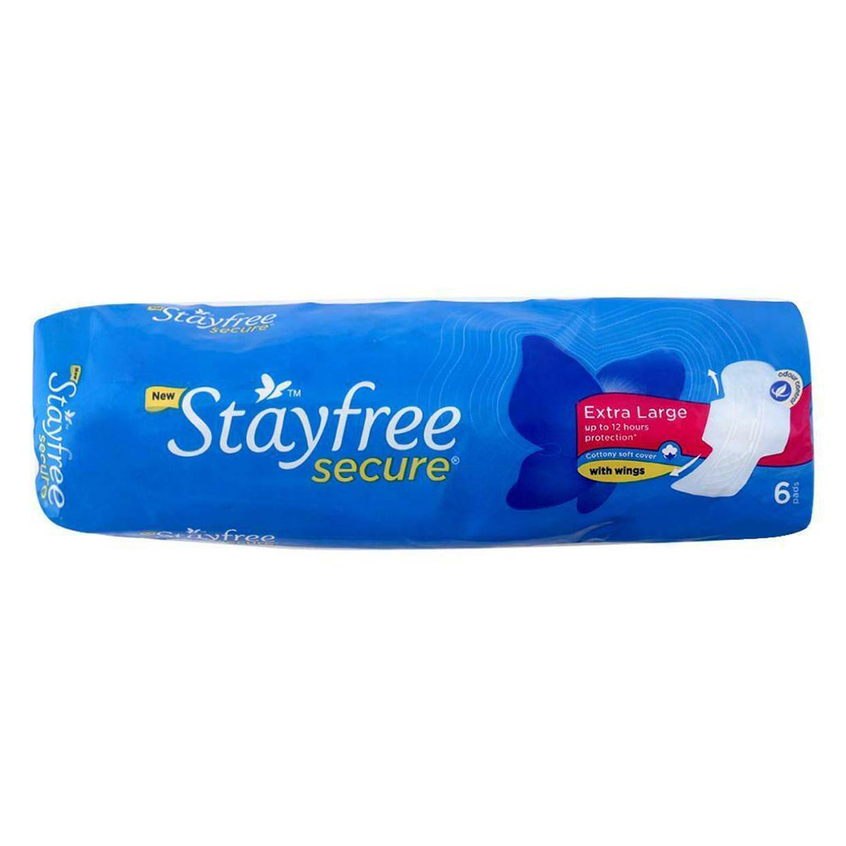 Stayfree Secure Dry Pads with Wings XL, 6 Count, Pack of 1 Stayfree Secure Dry Pads with Wings XL, 6 Count, Pack of 1