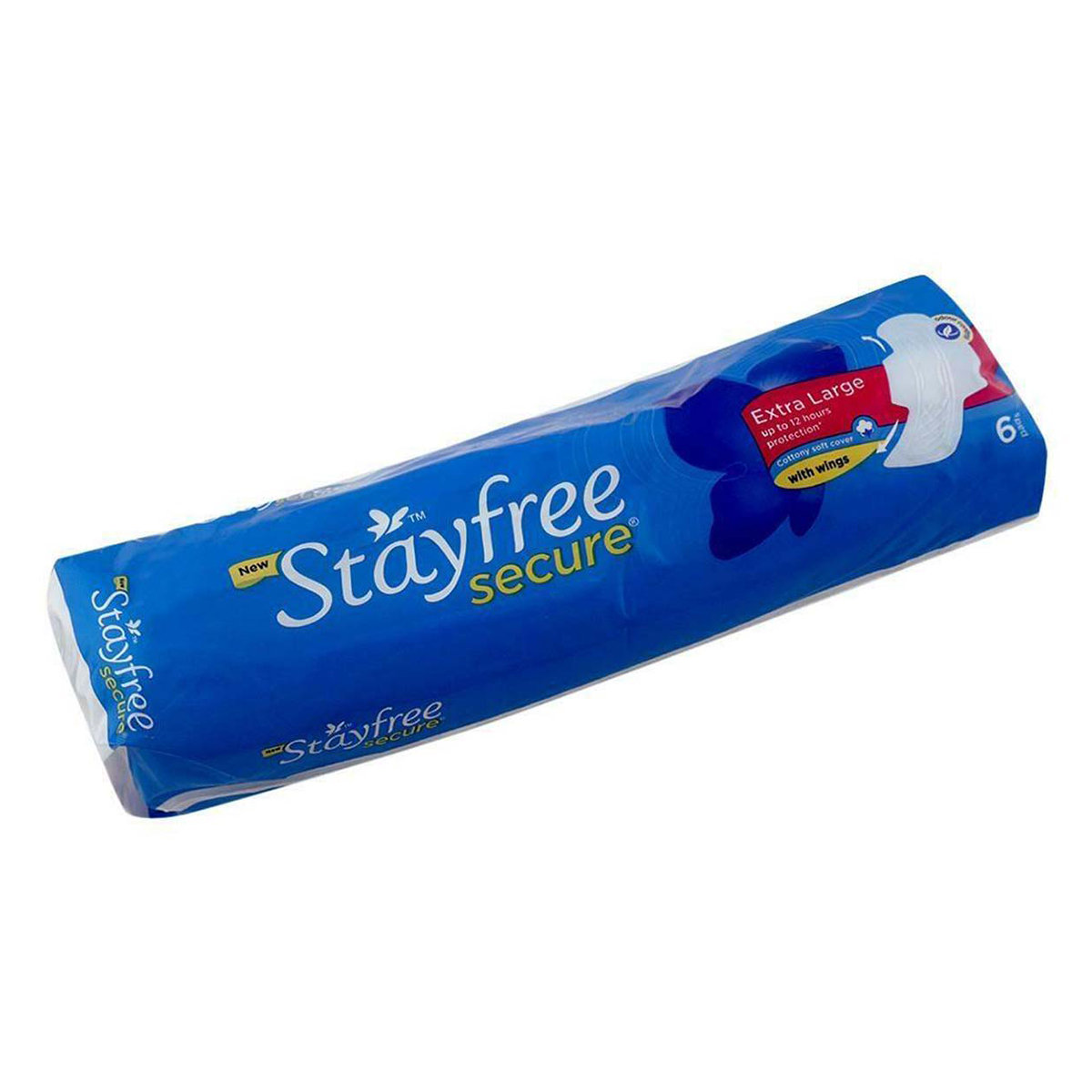 Stayfree Secure Dry Pads with Wings XL, 6 Count, Pack of 1 Stayfree Secure Dry Pads with Wings XL, 6 Count, Pack of 1