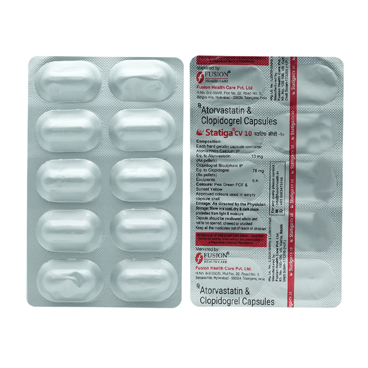 Statiga CV 10 Capsule 10's, Pack of 10 CAPSULES Statiga CV 10 Capsule 10's, Pack of 10 CAPSULES